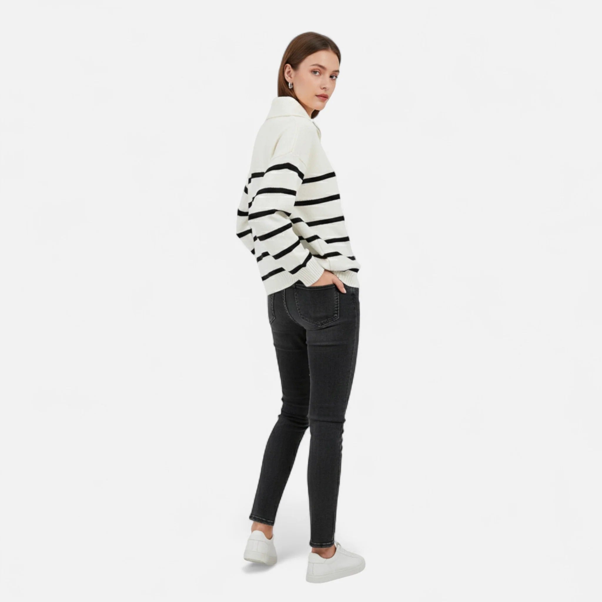 Women’s Striped Polo Knit Modern Heritage