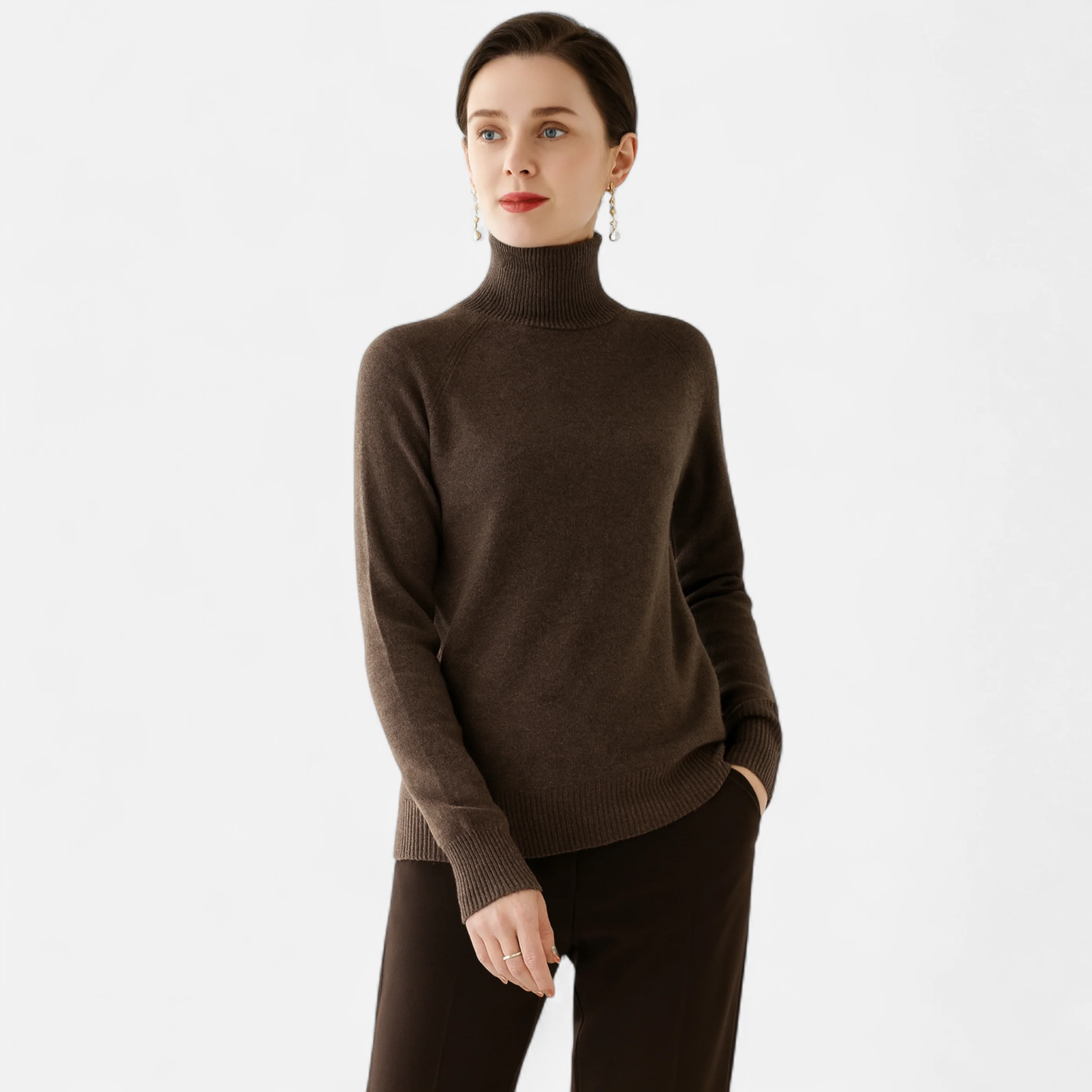 Westlyn™ | Women’s Merino Wool & Cashmere Mock-Neck Sweater