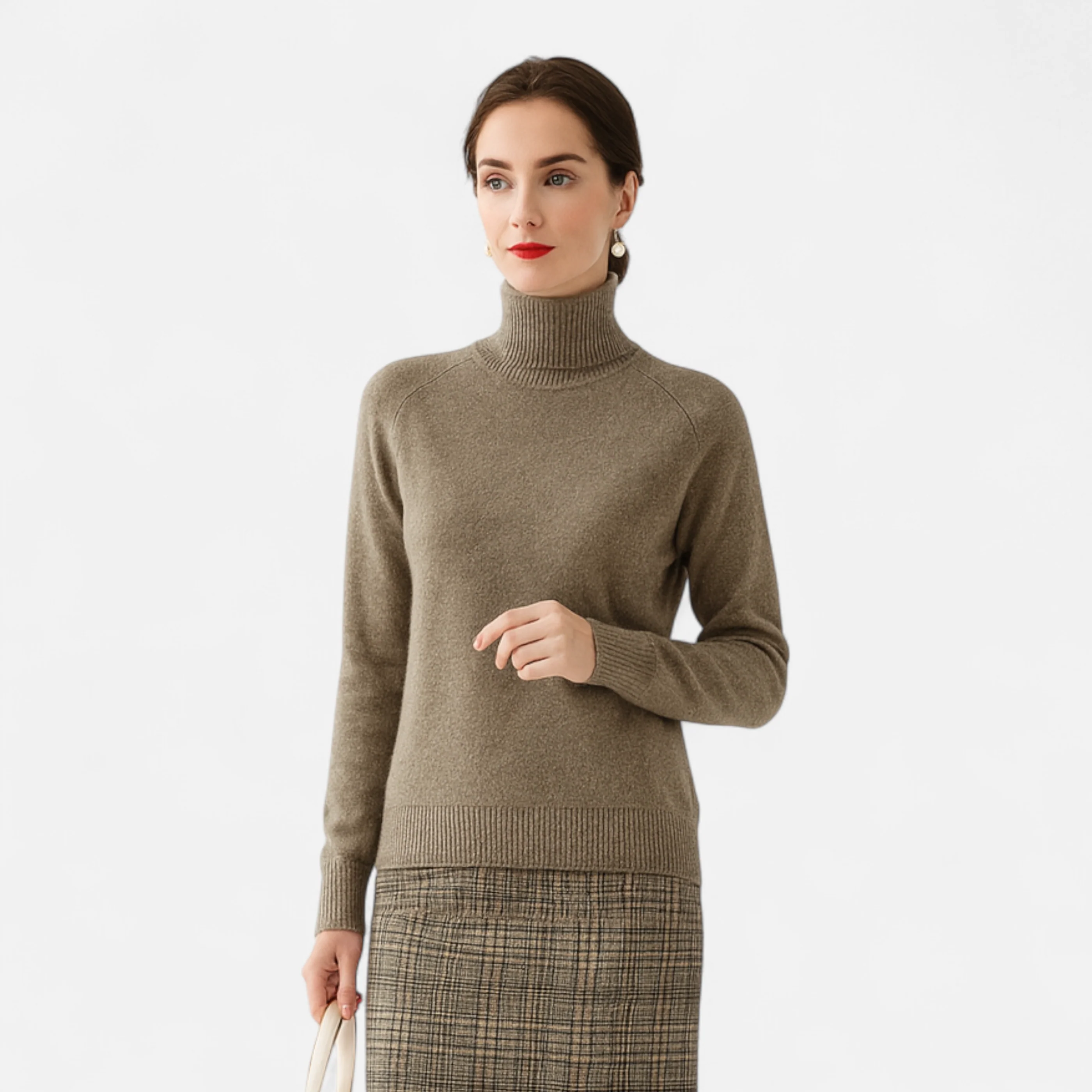 Westlyn™ | Women’s Merino Wool & Cashmere Mock-Neck Sweater