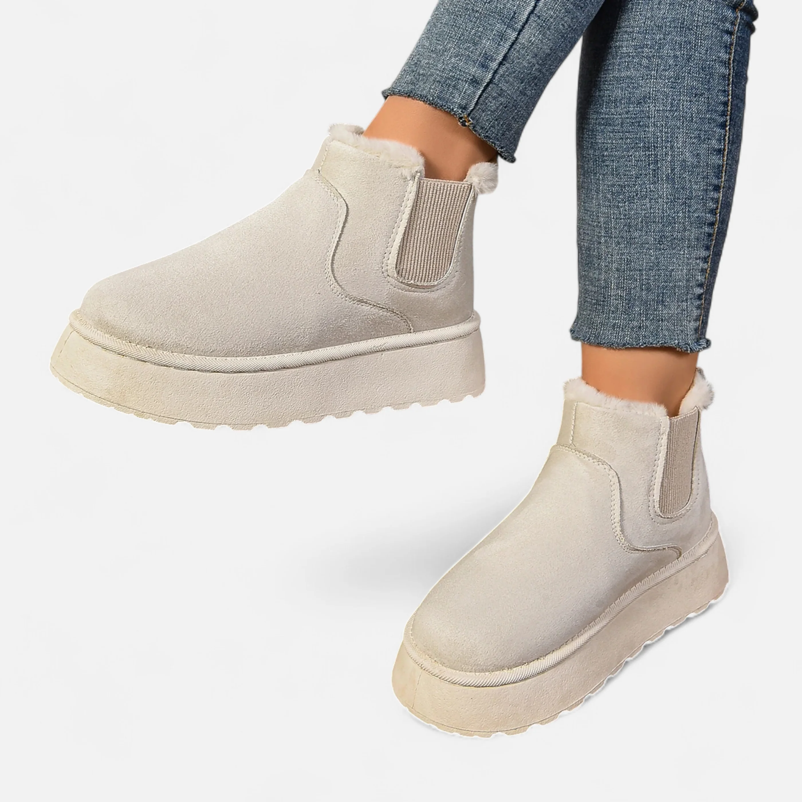 Women’s Short Plush Platform Ankle Boots
